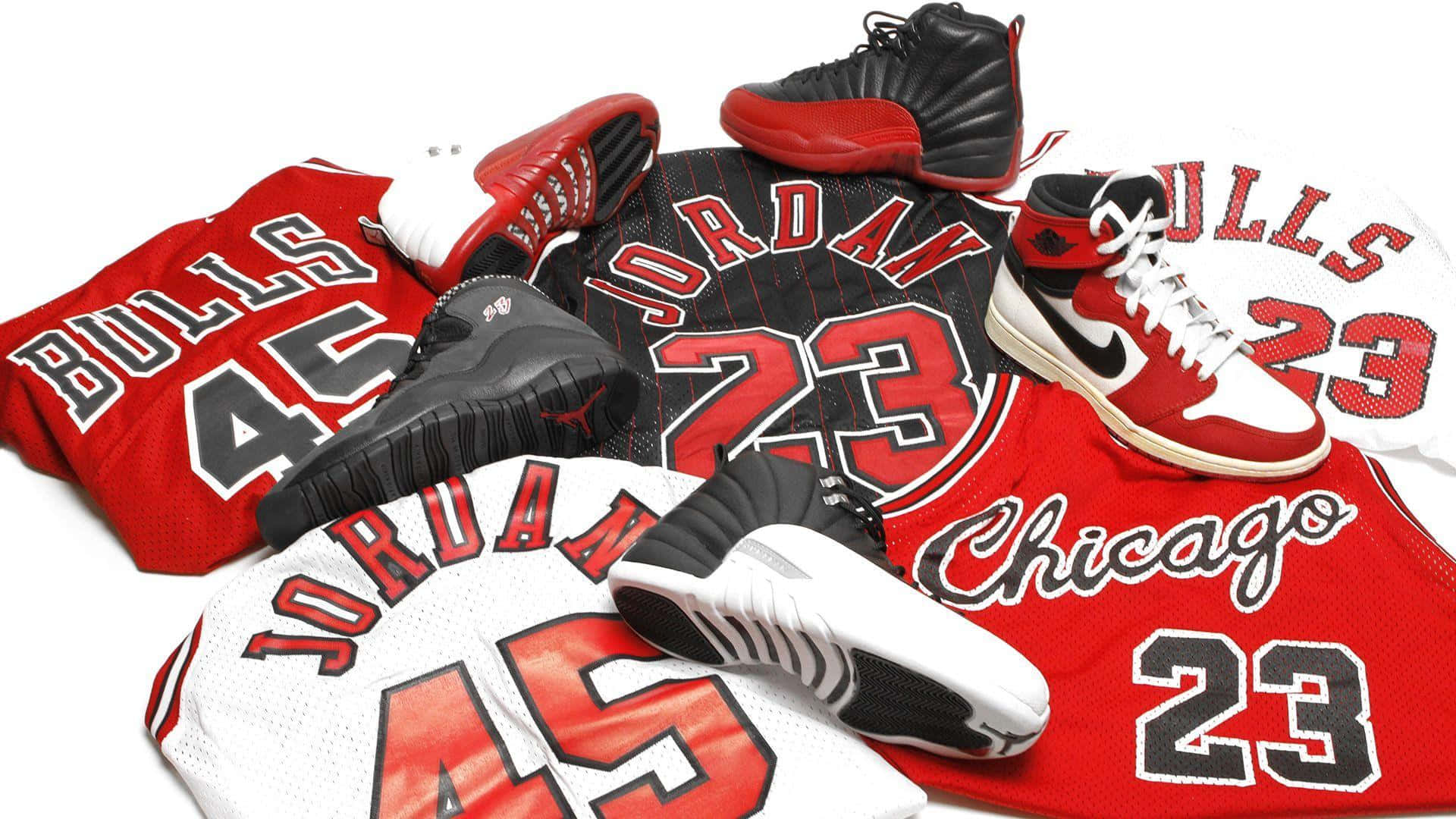 Rock the Michael Jordan Jersey and Show Your Team Spirit Wallpaper