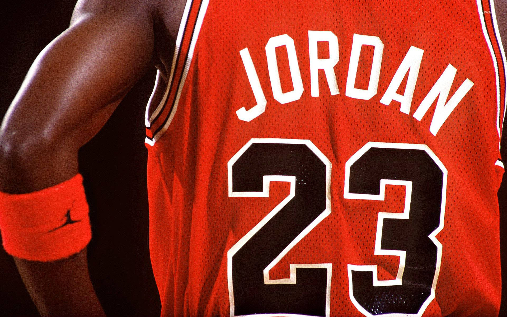 Download Michael Jordan in His Classic Bull's Jersey Wallpaper