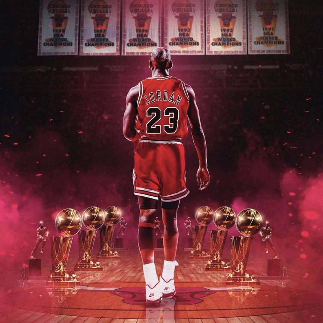 Michael Jordan i hans Bulls Jersey Wallpaper