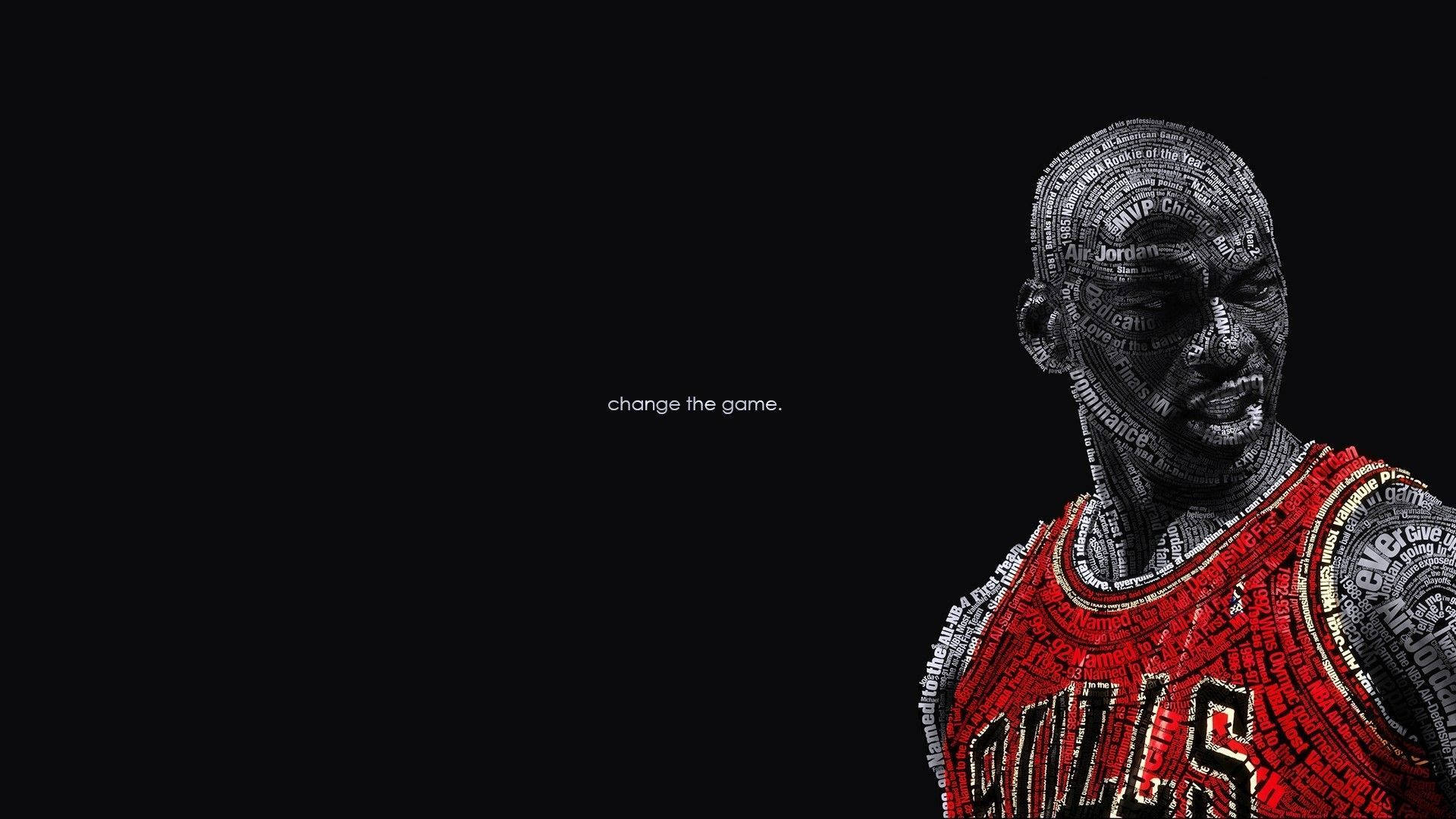 Michael Jordan NBA Desktop Typography Wallpaper
