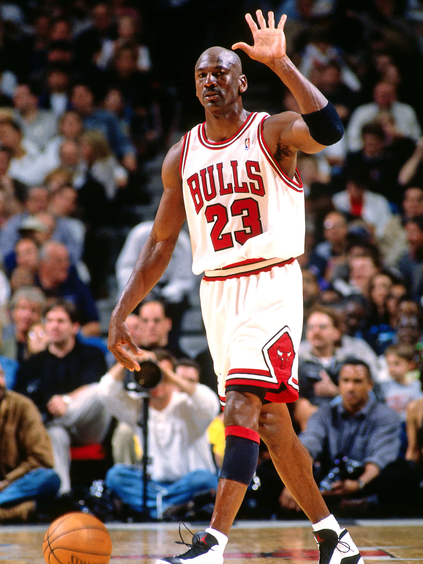 Michael Jordan soaring high for a slam dunk