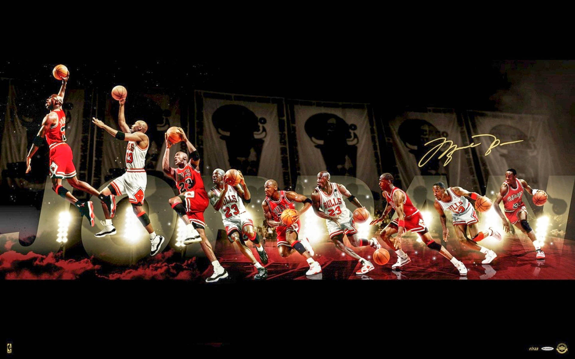 Michael Jordan Shines in the NBA Wallpaper