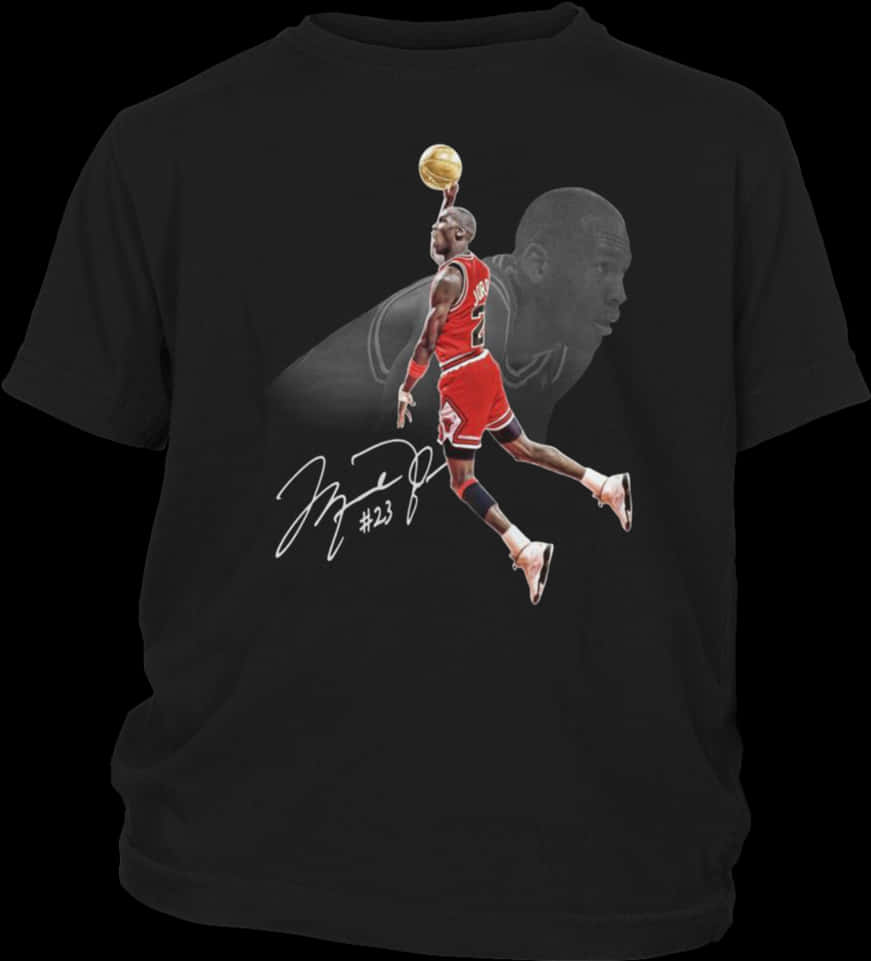 Michael Jordan Slam Dunk Tshirt Design PNG