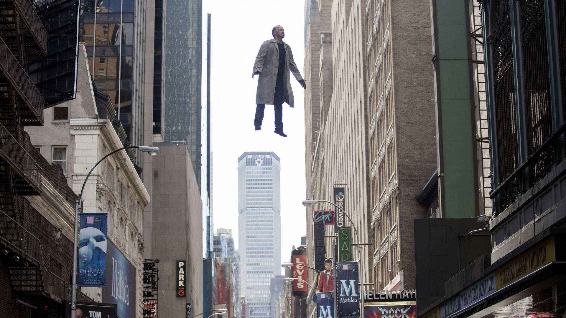 Michael Keaton Levitating In The Air Wallpaper