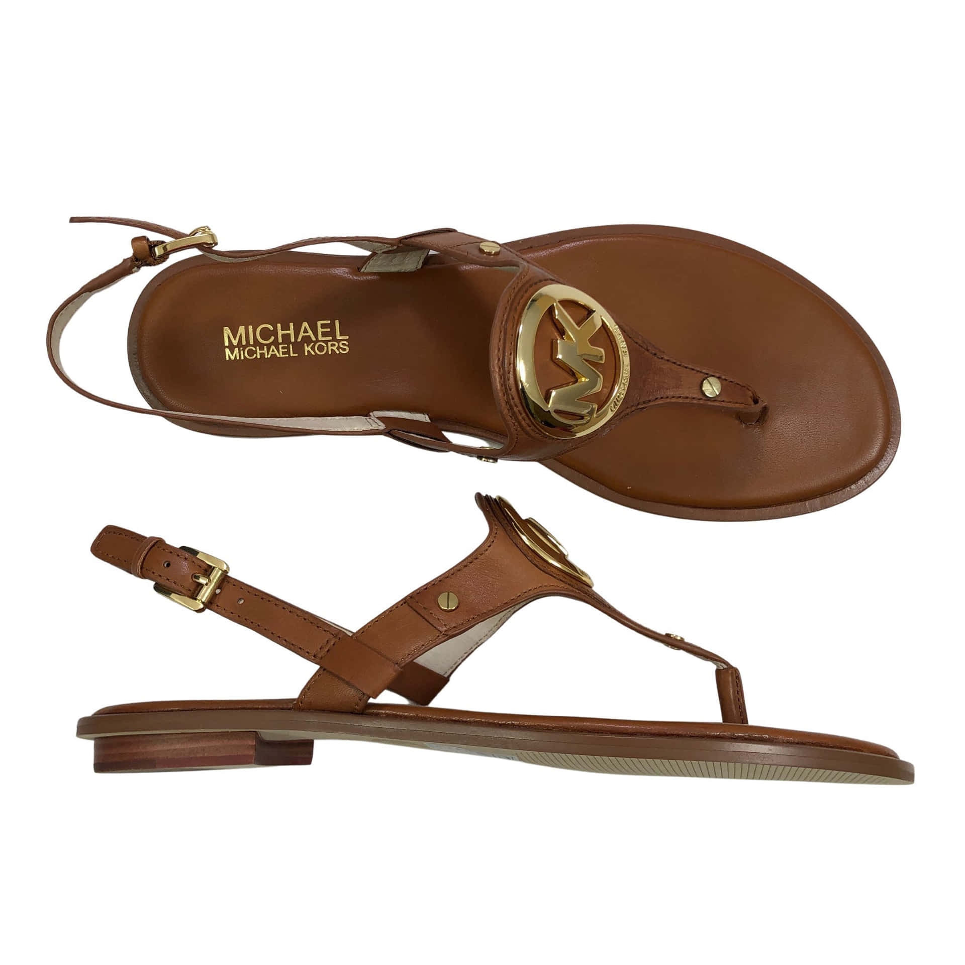 Michael Kors Tan Leather Sandals