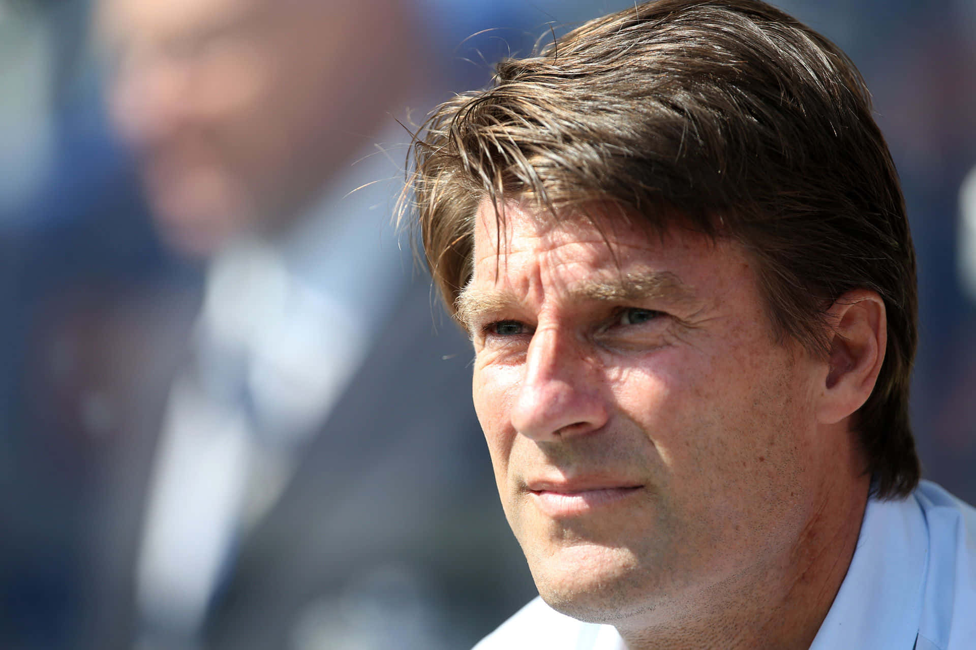 Michael Laudrup Looks On Before Game Wallpaper