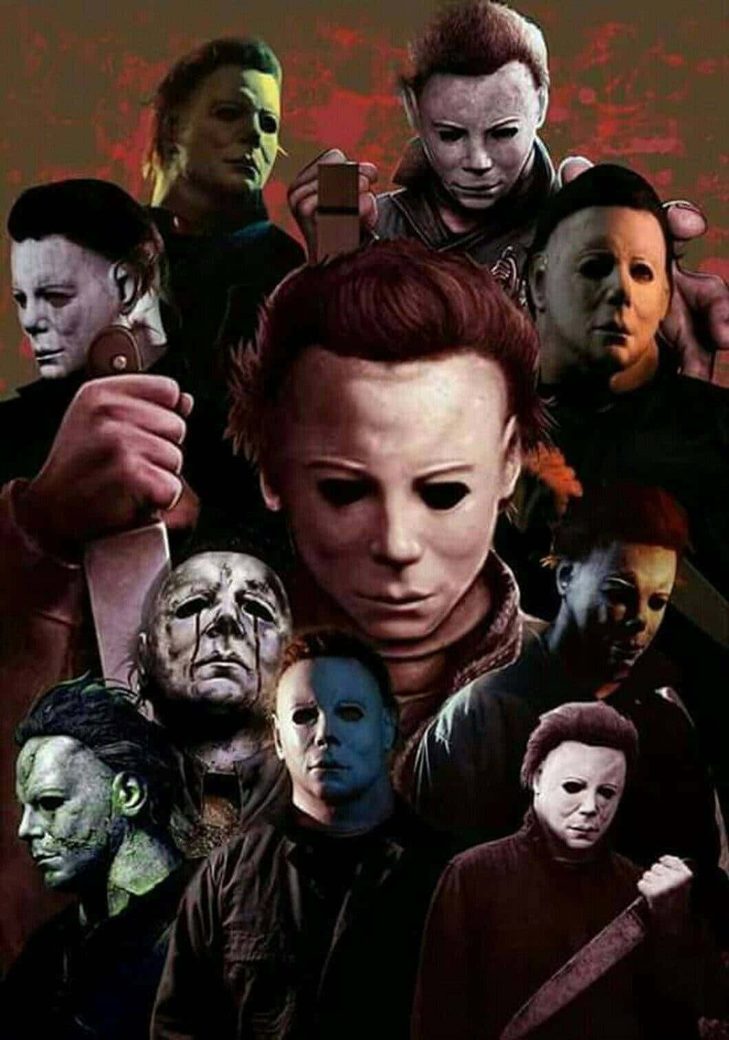 Michael Myers Collage Aesthetic Wallpaper