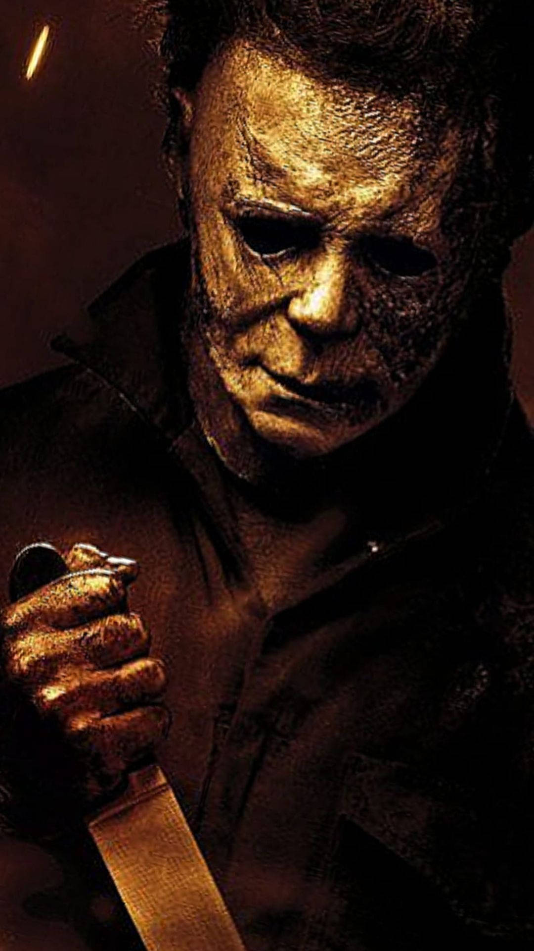 Download Staring At The Knife Michael Myers iPhone Wallpaper  Wallpapers com