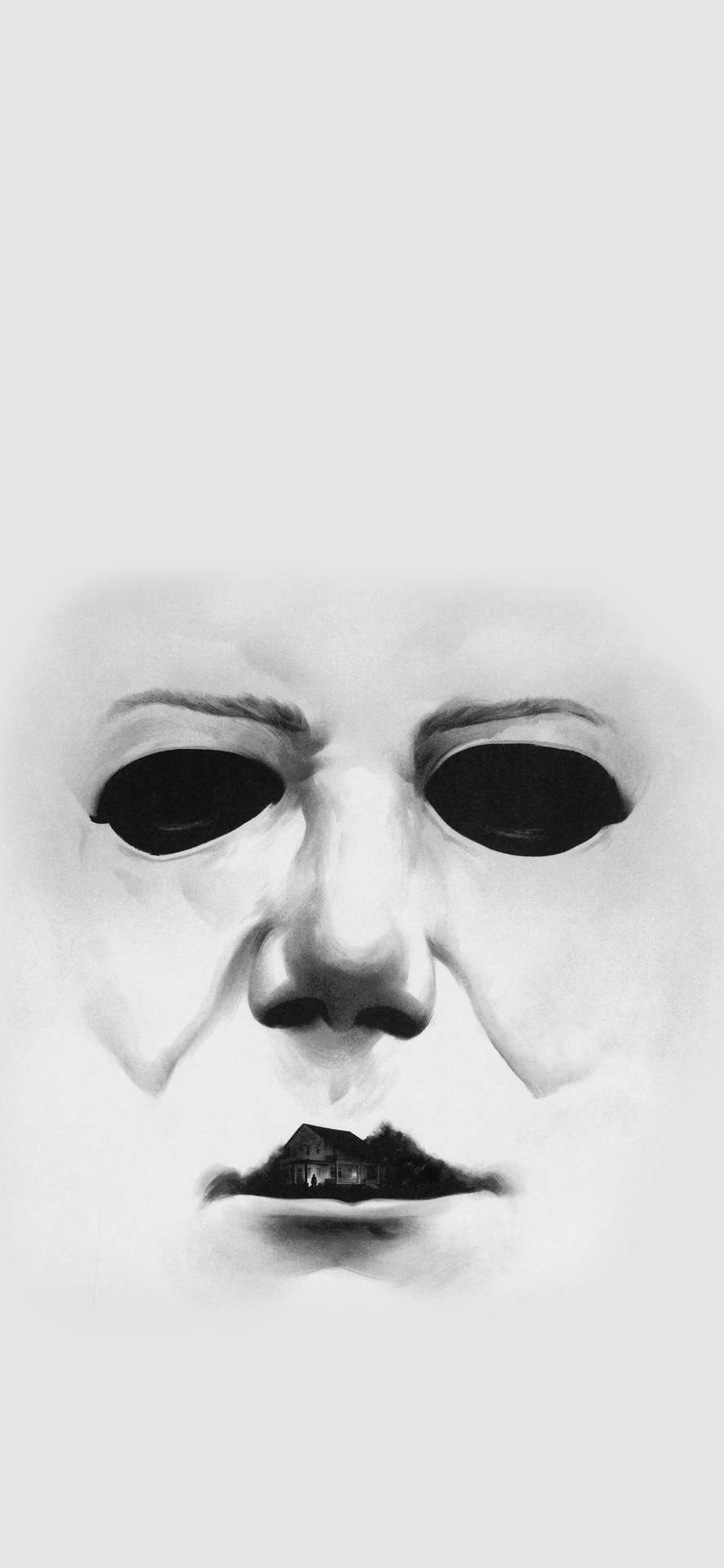 Halloweenmask - Hysterisk Halloween-mask. Wallpaper