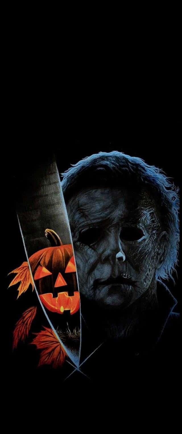 Michael Myers Phone Holding A Knife Wallpaper
