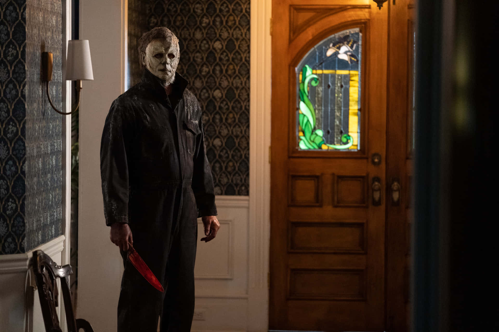 Michael Myers Standing With Knife Wallpaper