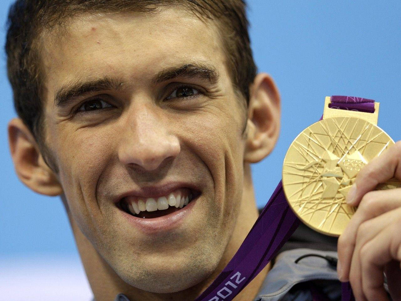 Michael Phelps Som Vinder Wallpaper