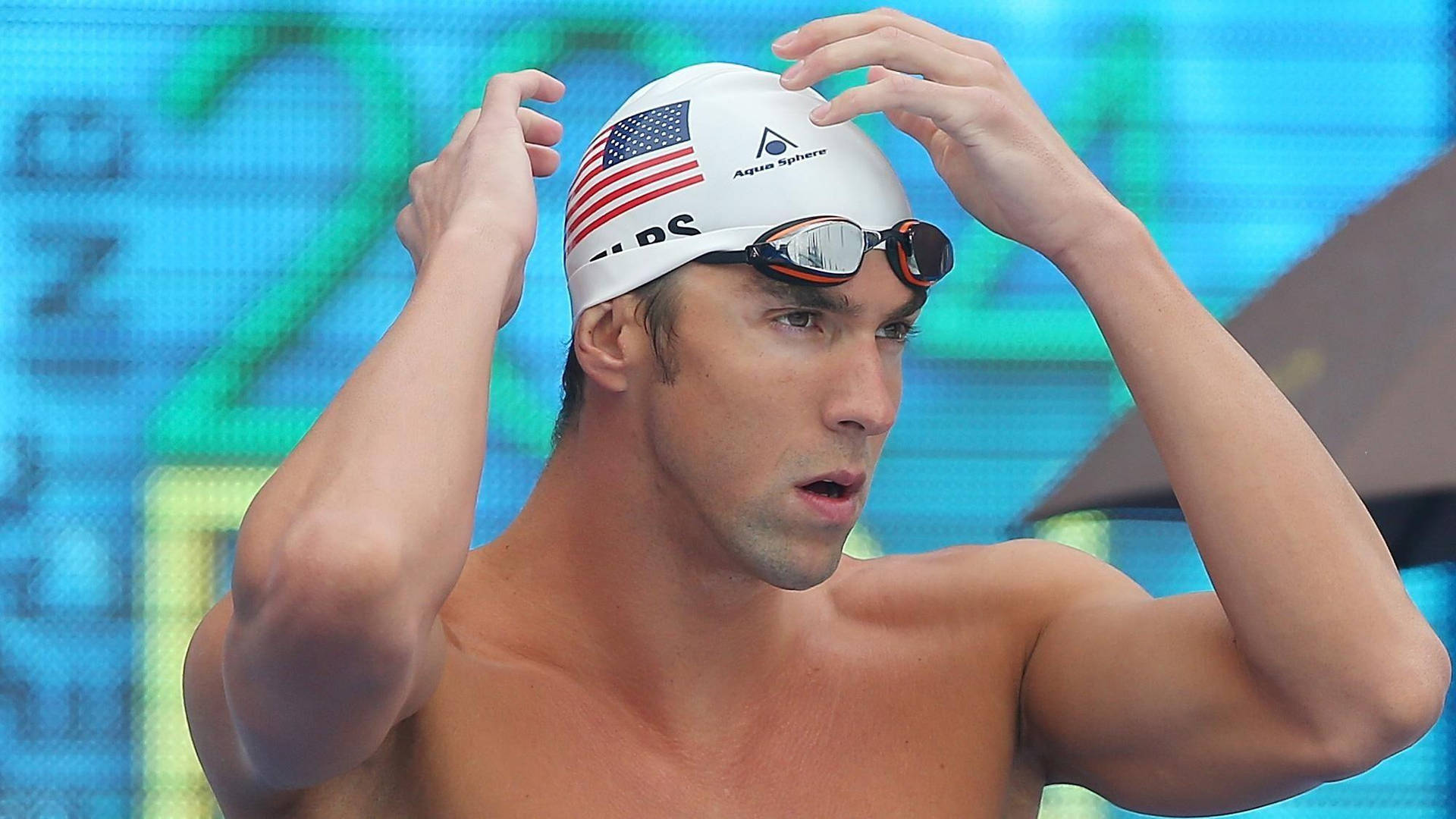 Michael Phelps Før Konkurrence Wallpaper