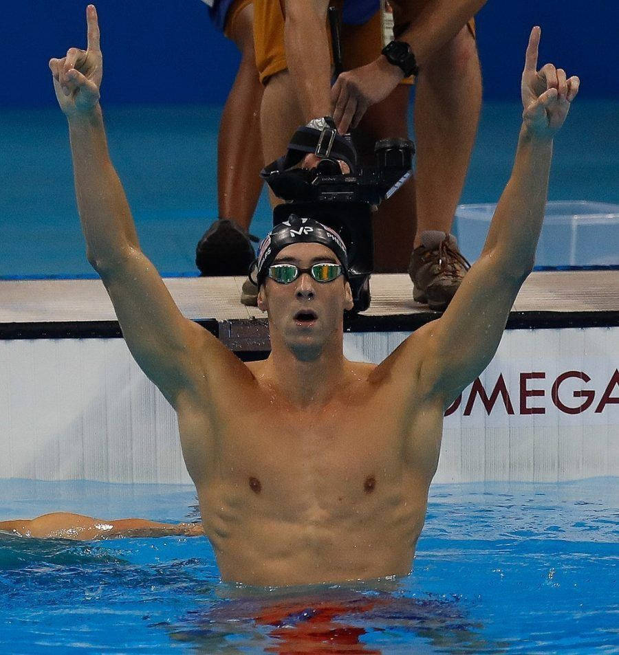 Michael Phelps Celebrating Victory Wallpaper