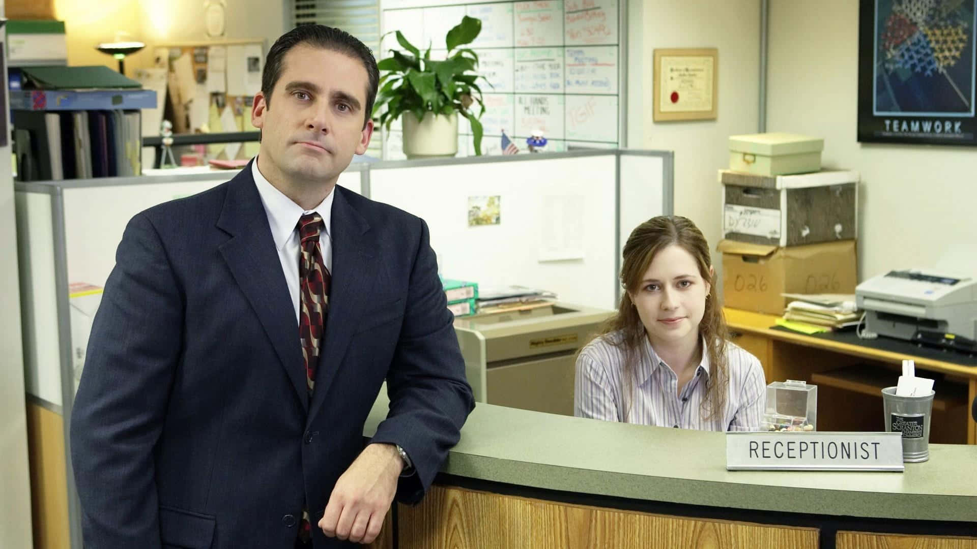 "Happiness is Michael Scott in The Office" Wallpaper