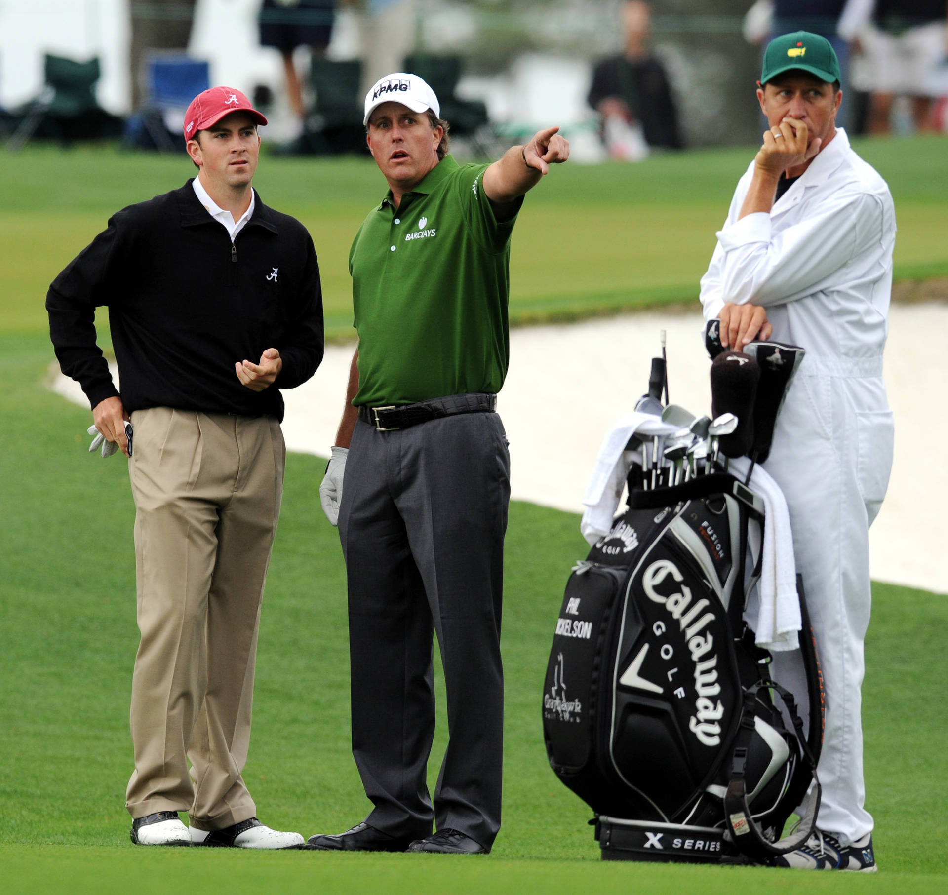 Michael Thompson Phil Mickelson And Caddie Wallpaper