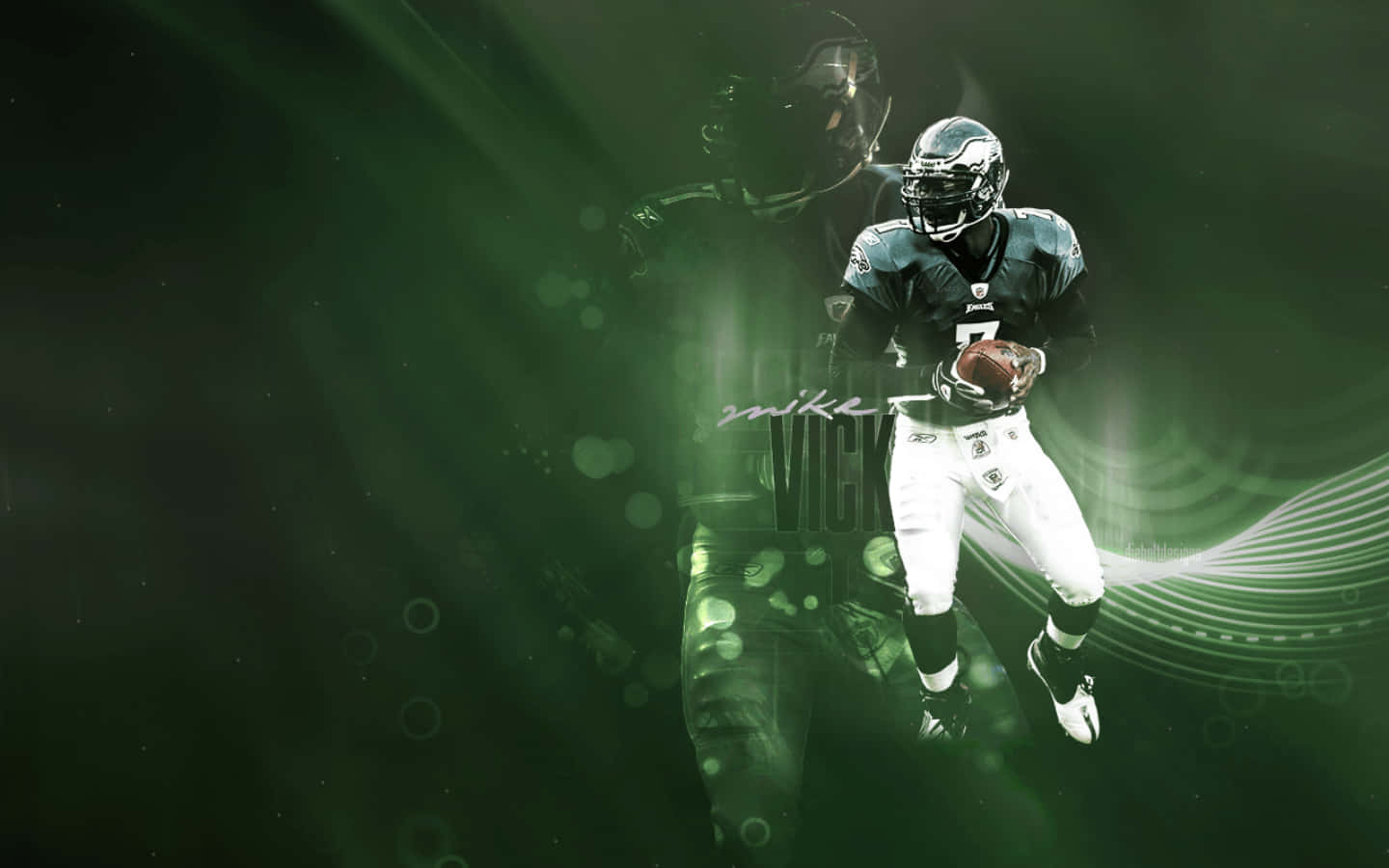 NFL-superstjerne quarterback Michael Vick. Wallpaper