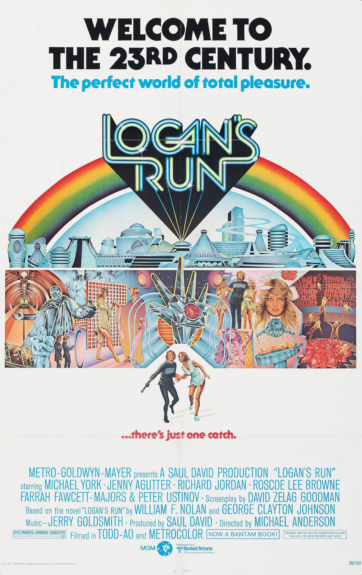 Michael York in Logan's Run Film Poster Wallpaper