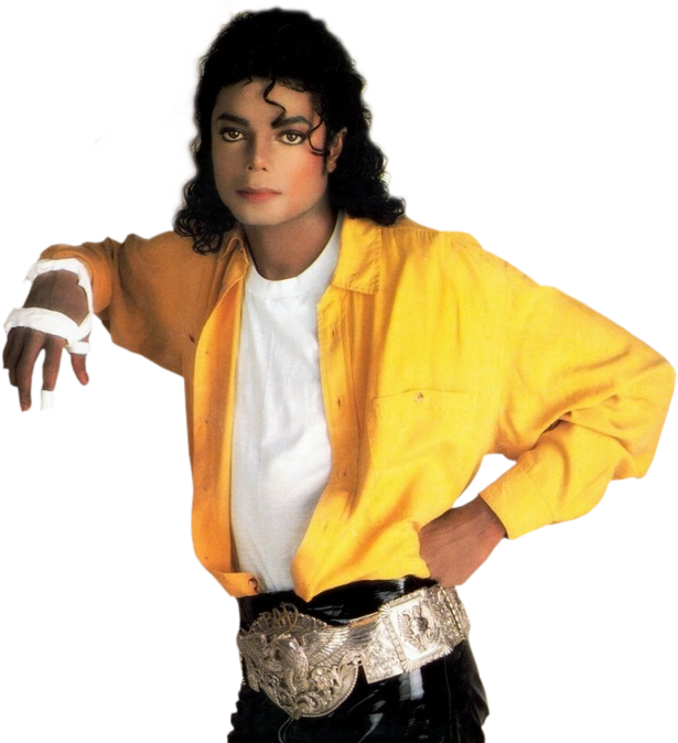Michael_ Jackson_ Yellow_ Jacket_ Pose PNG