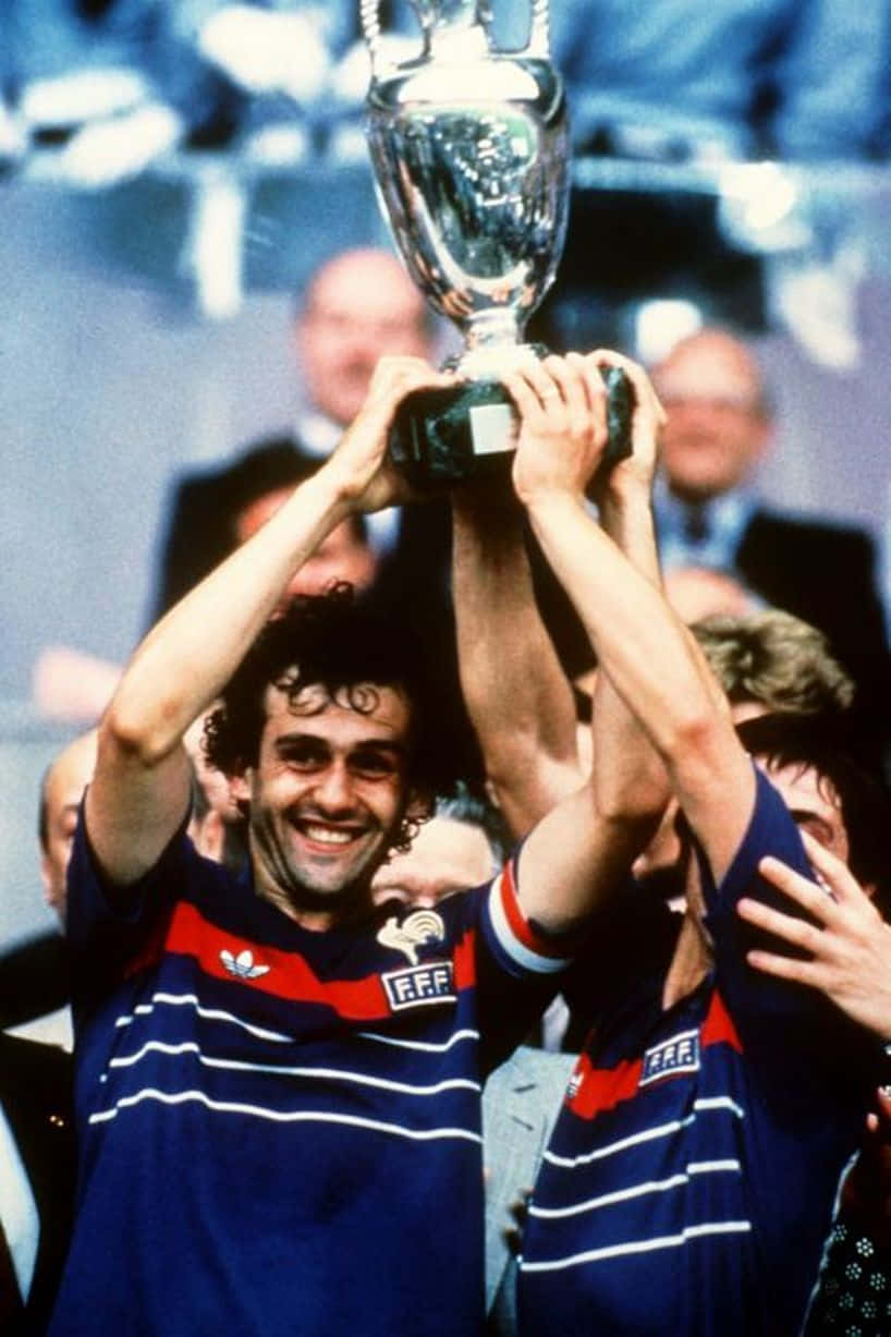 Michel Platini European Championship 1984 Trophy Photography Wallpaper