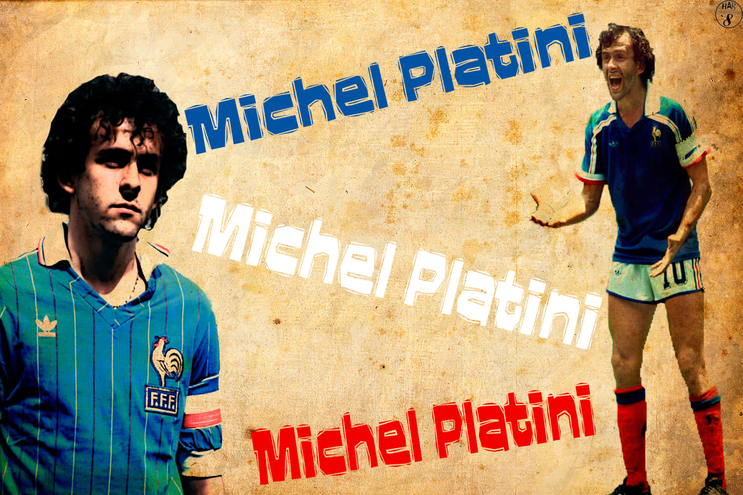 Artede Fan De Michel Platini Con Tipografía. Fondo de pantalla