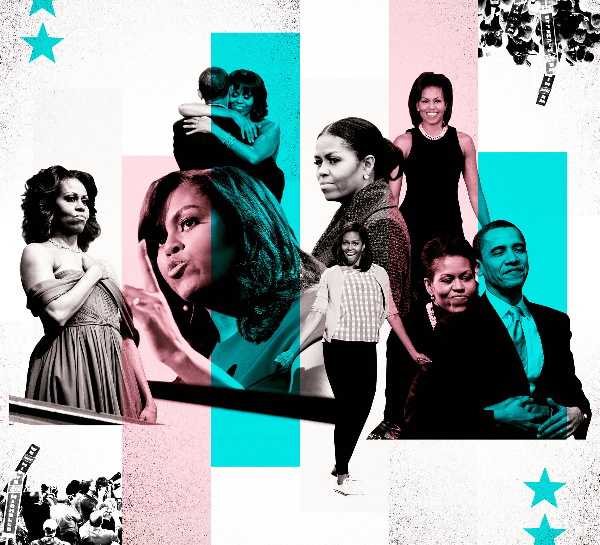 Michelle Obama Collage Wallpaper