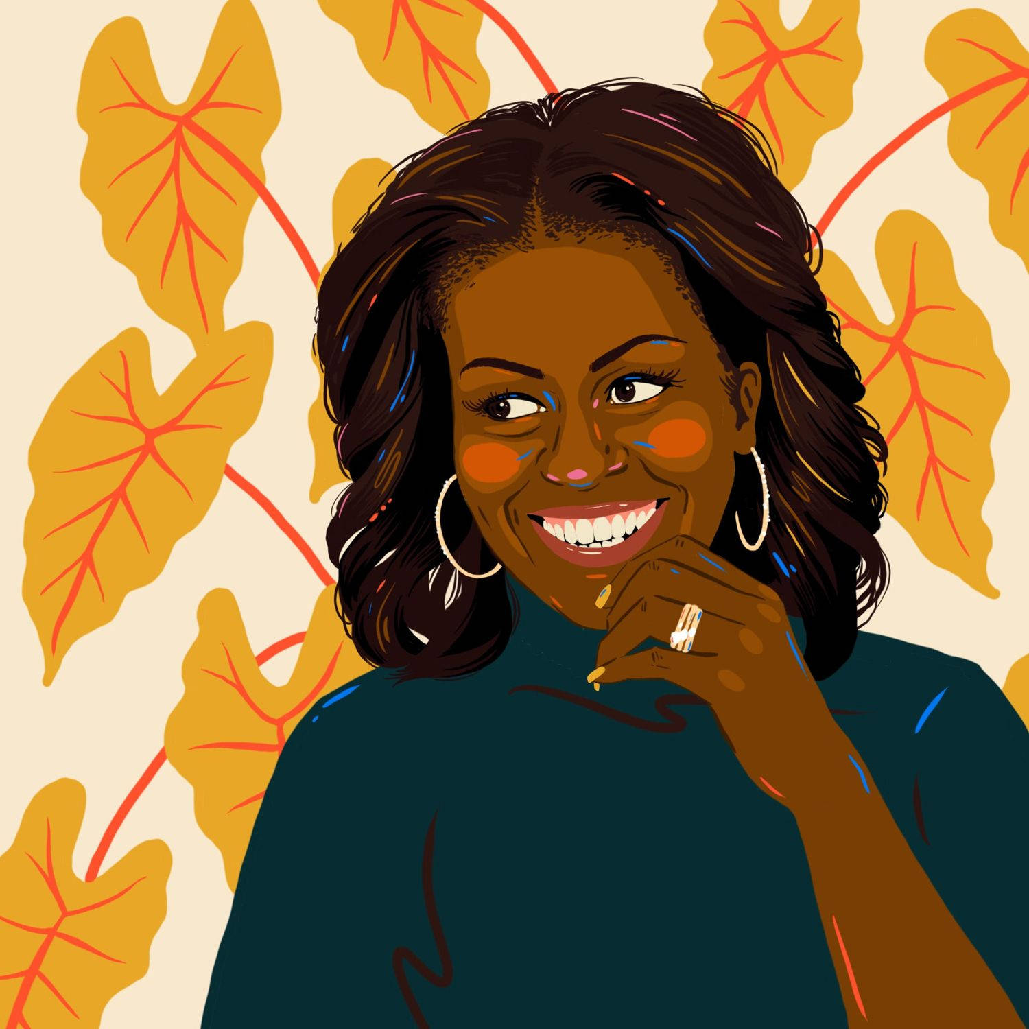 Michelle Obama Digital Art Wallpaper
