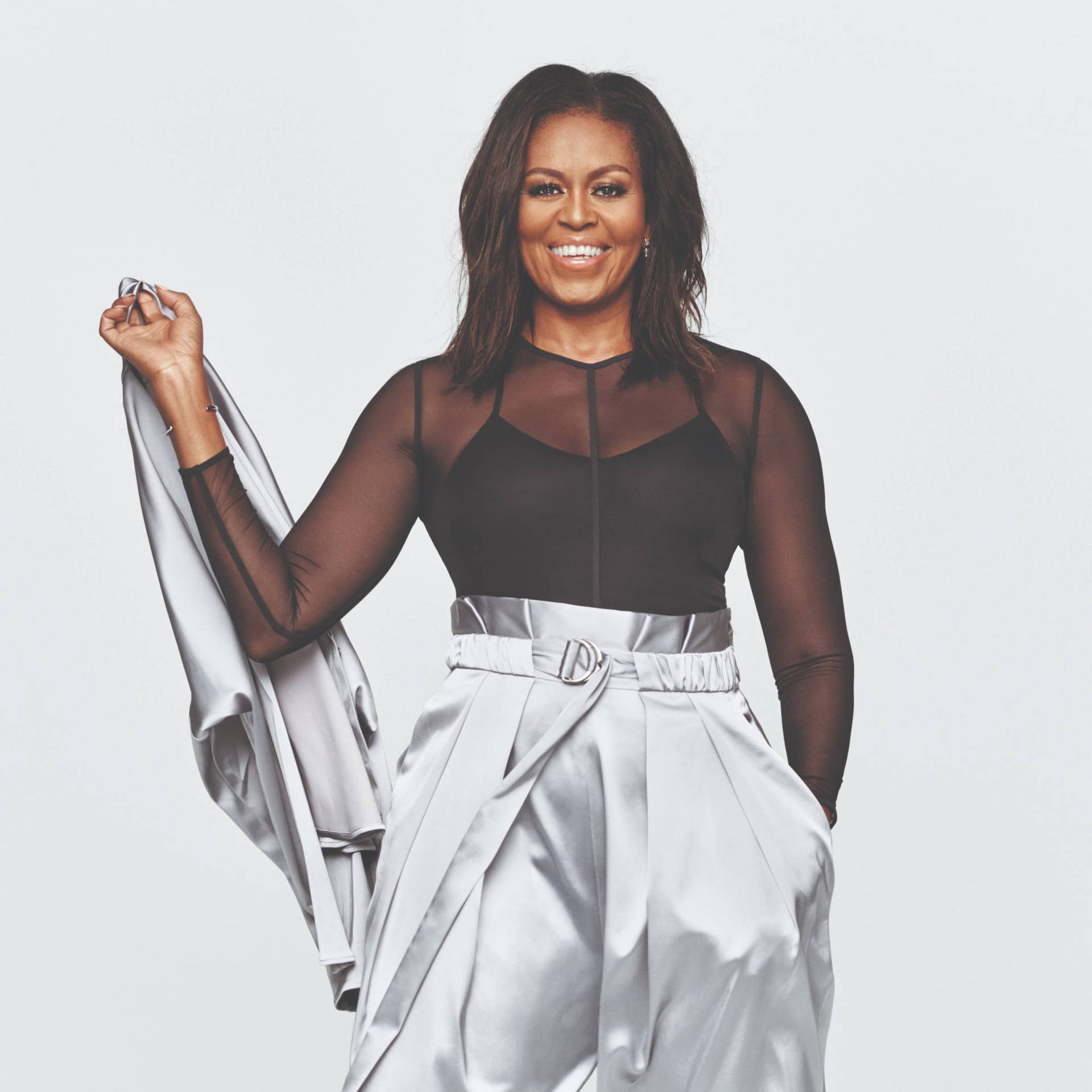 Michelle Obama In Sheer Top Wallpaper