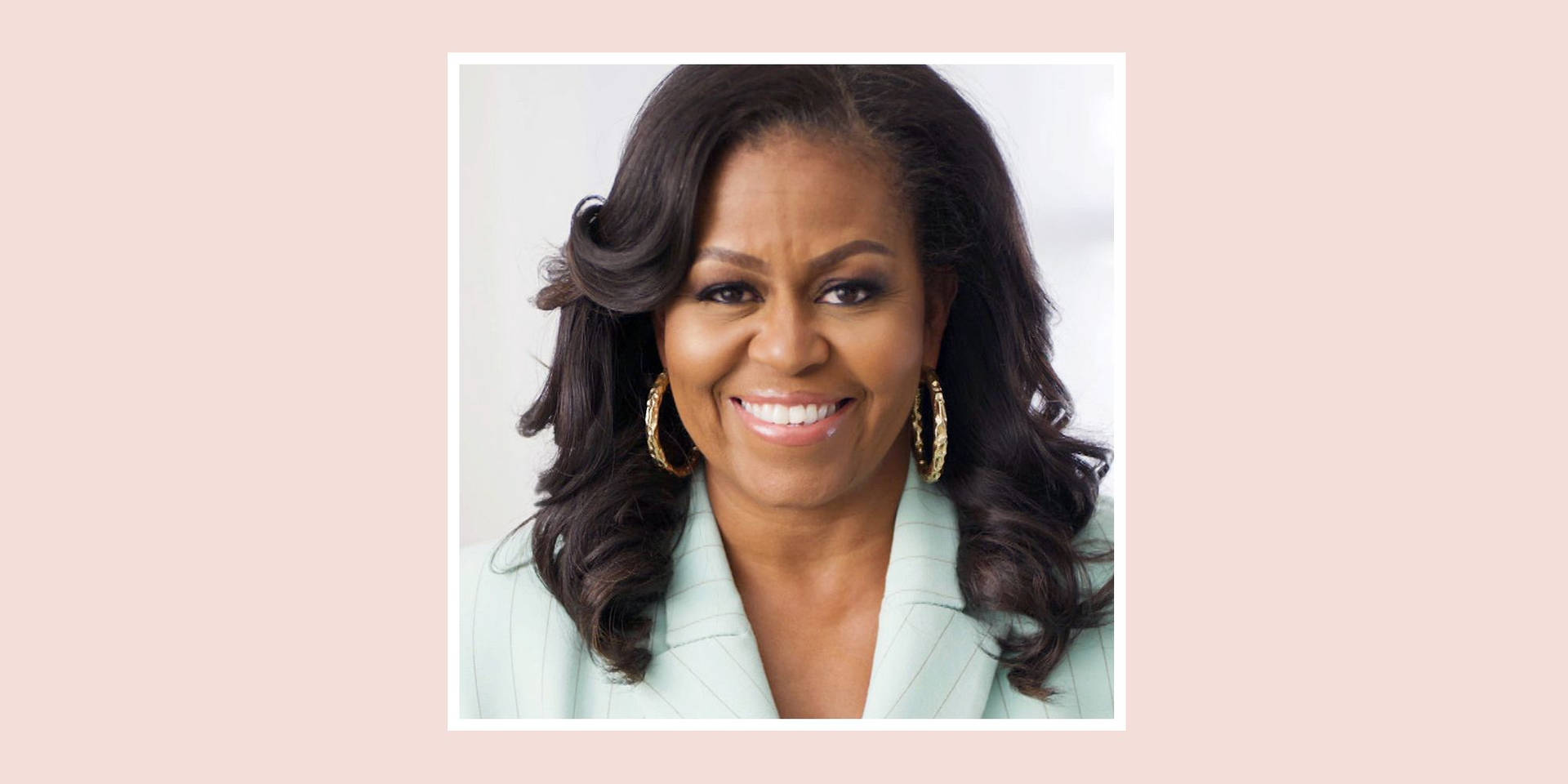 Michelle Obama Simple Peach Wallpaper