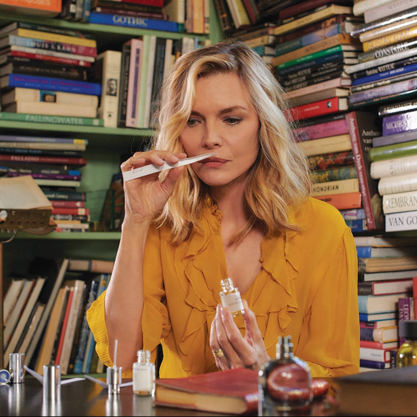 Michelle Pfeiffer Henry Rose Fragrance Photoshoot Wallpaper