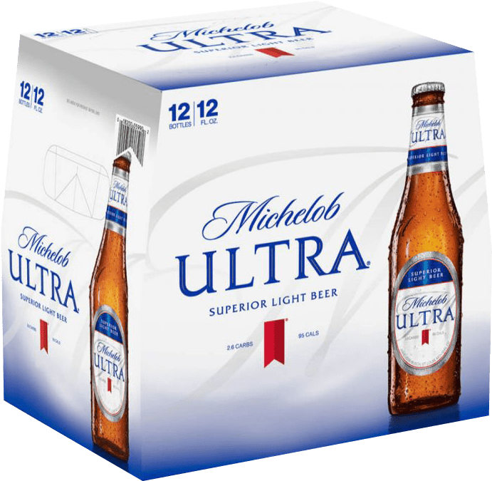 Michelob Ultra Beer Packand Bottle PNG