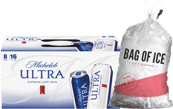 Michelob Ultra Beerand Ice Bag PNG