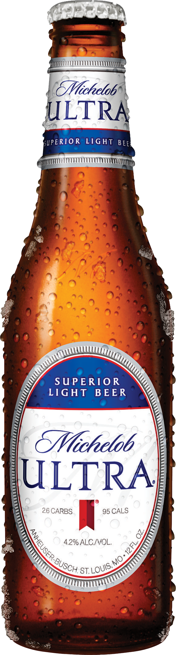 Michelob Ultra Light Beer Bottle PNG