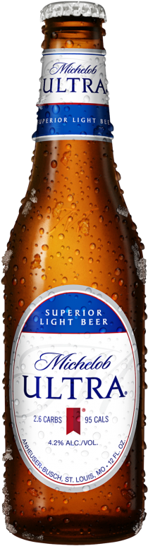 Michelob Ultra Light Beer Bottle PNG