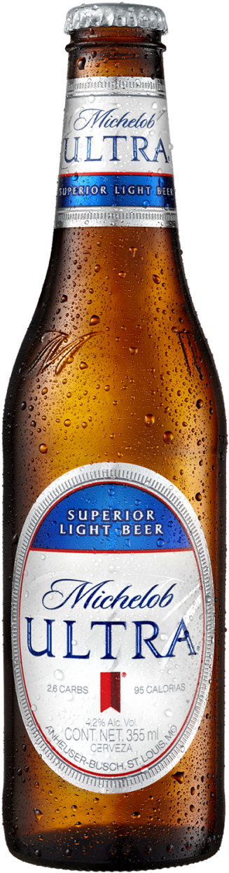 Michelob Ultra Light Beer Bottle PNG