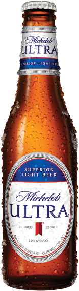 Michelob Ultra Light Beer Bottle PNG