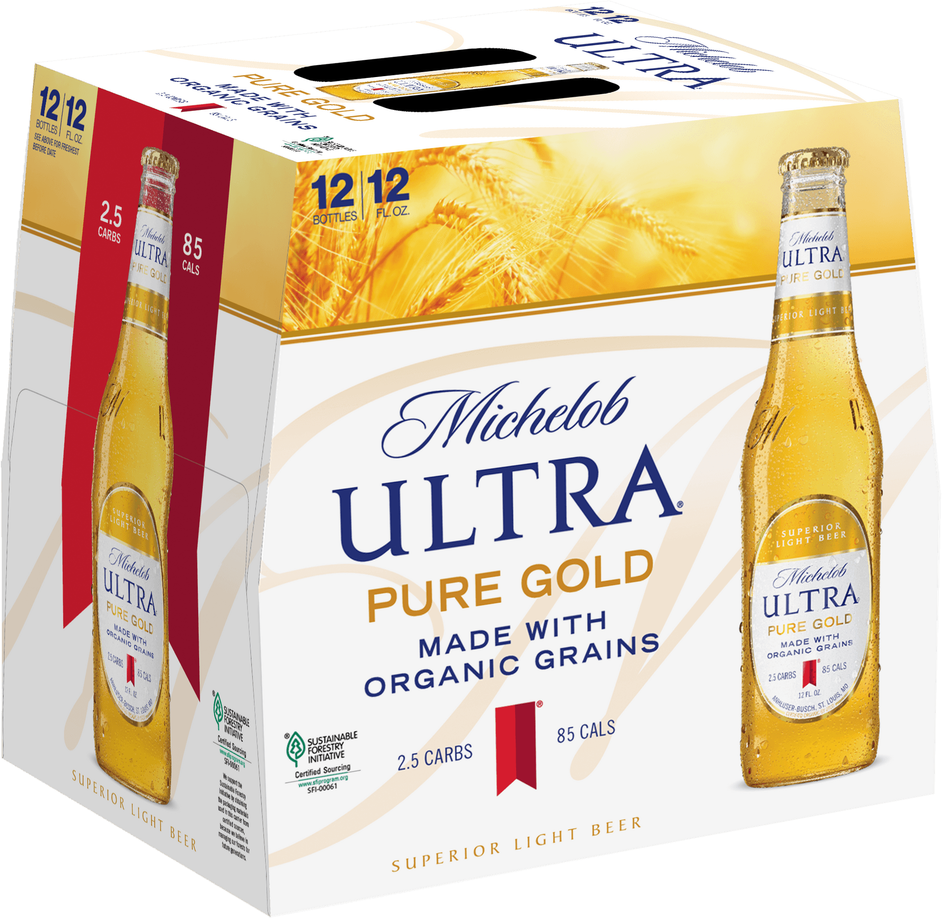 Michelob Ultra Pure Gold Beer Pack PNG