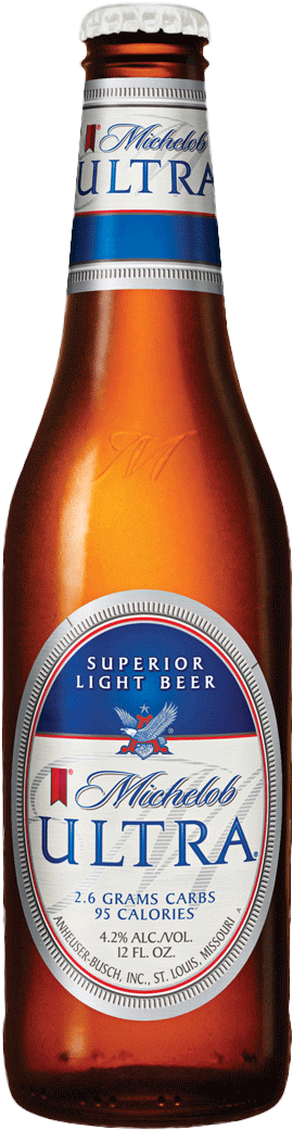 Michelob Ultra Superior Light Beer Bottle PNG