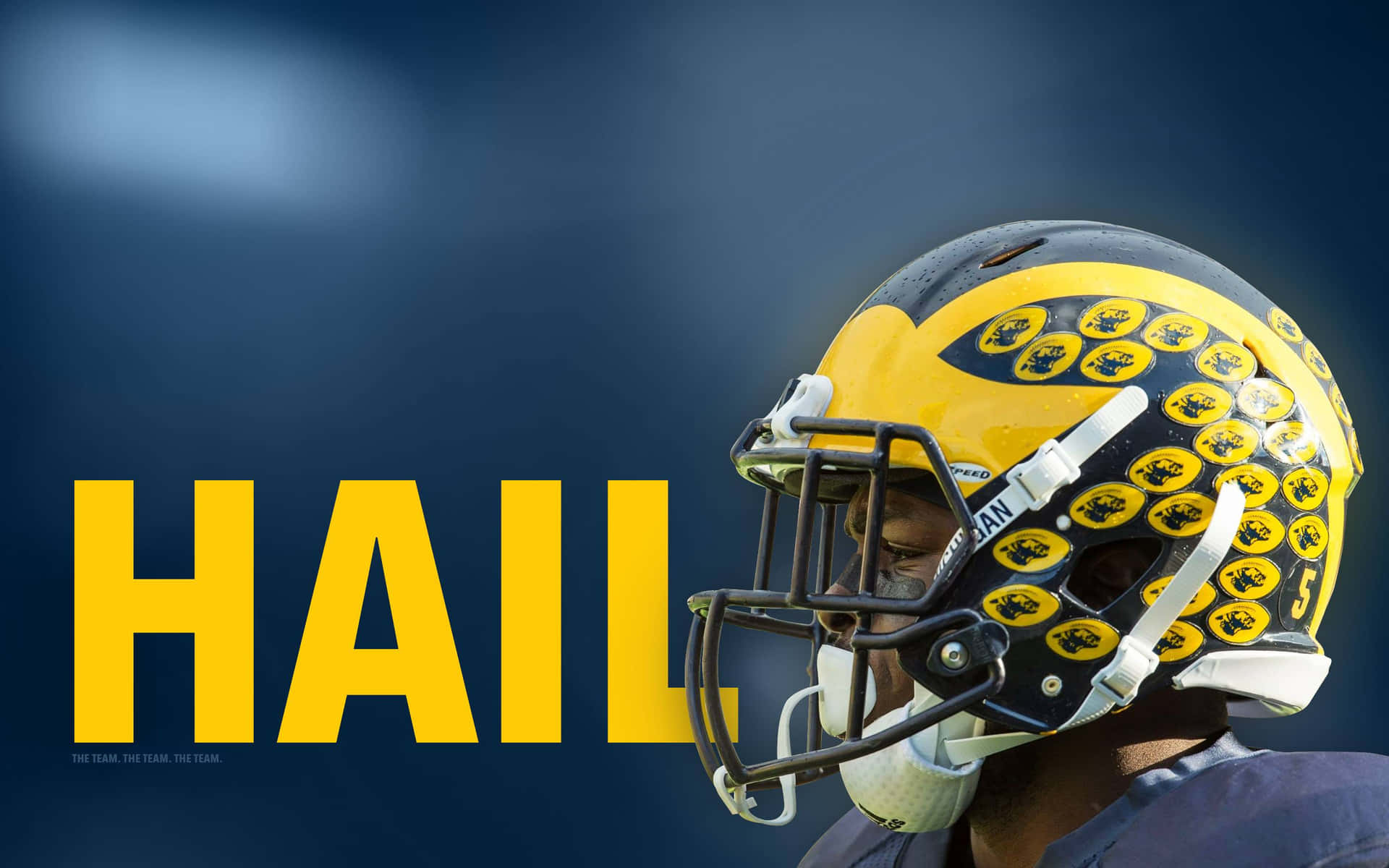 En Michigan Wolverines fodboldspiller i hjelm Wallpaper