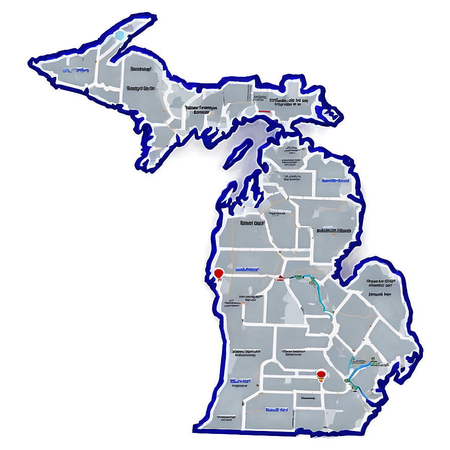 Michigan Geographic Outline Png Gkl55 PNG