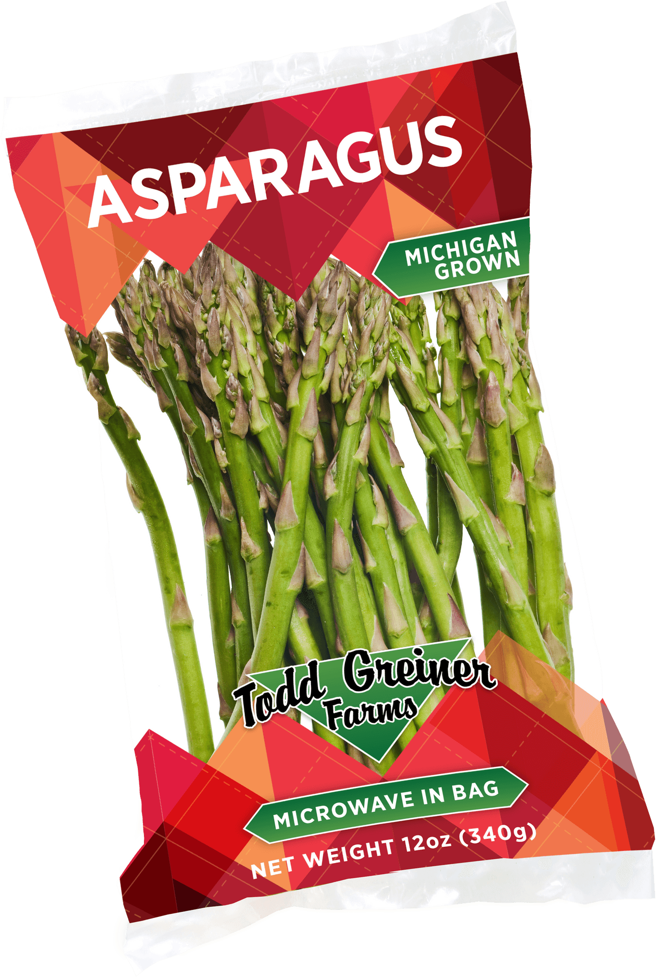 Michigan Grown Asparagus Packaging PNG