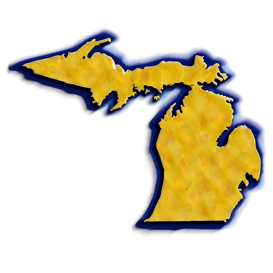 Michigan Map Outline Png Mfg38 PNG
