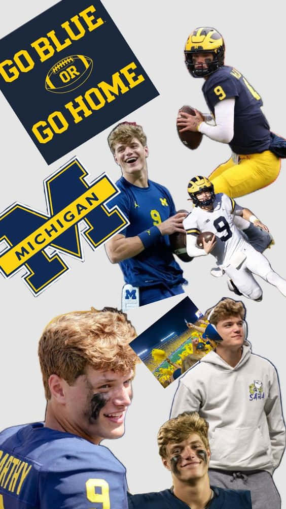Michigan Quarterback Collage Wallpaper