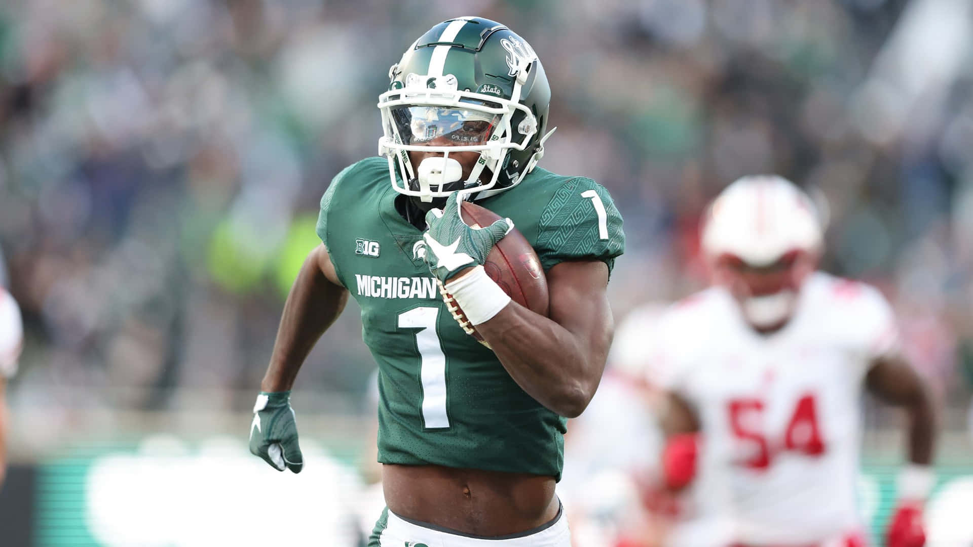 Michigan State Football Player Number1 Wallpaper