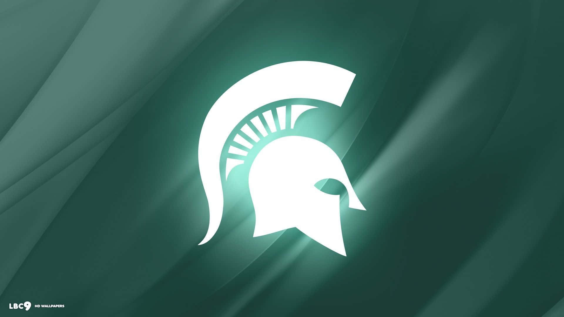 Michiganstate Spartans-logo På En Grøn Baggrund. Wallpaper
