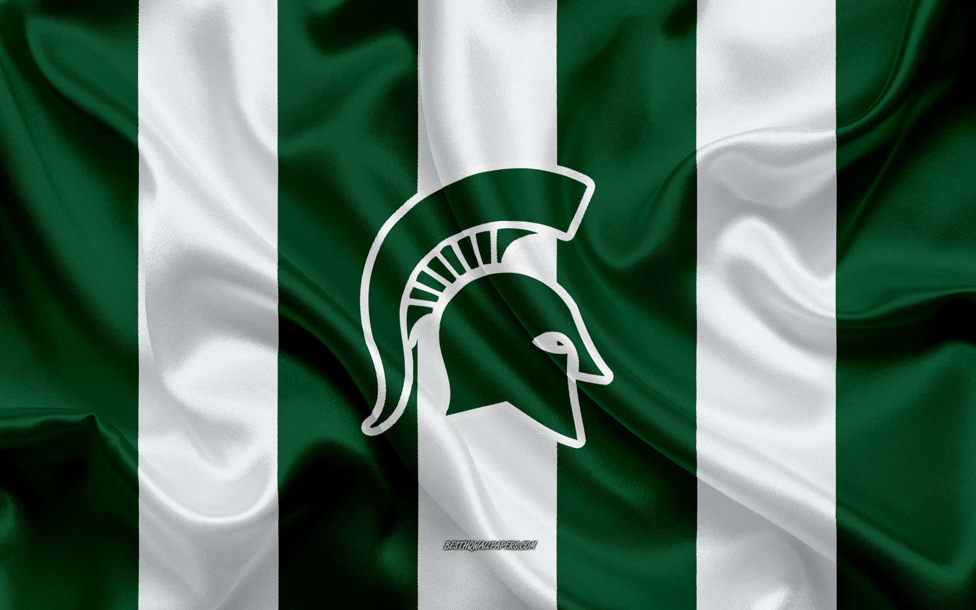 Papeltapiz De La Bandera De Los Spartans Del Estado De Michigan Fondo de pantalla