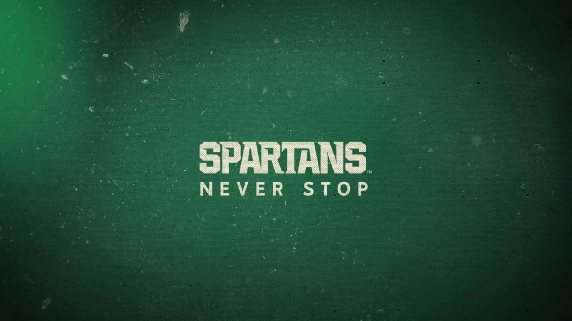 Michigan State Spartans Never Stop Text Wallpaper