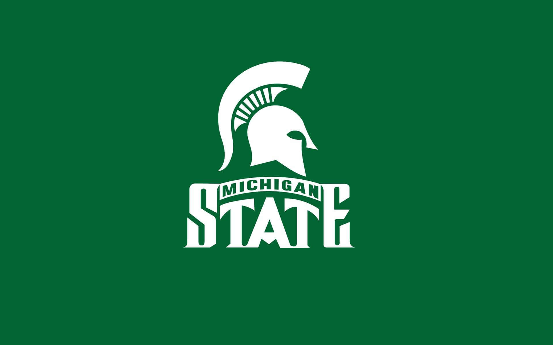 Michiganstate Spartans Logo Auf Grünem Hintergrund Wallpaper