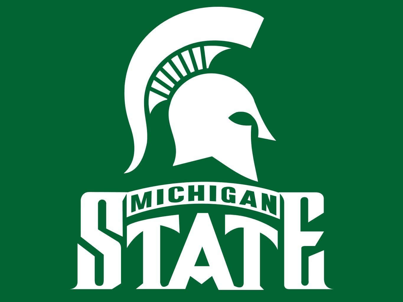 Michiganstate Spartans Testo Con Logo Sfondo