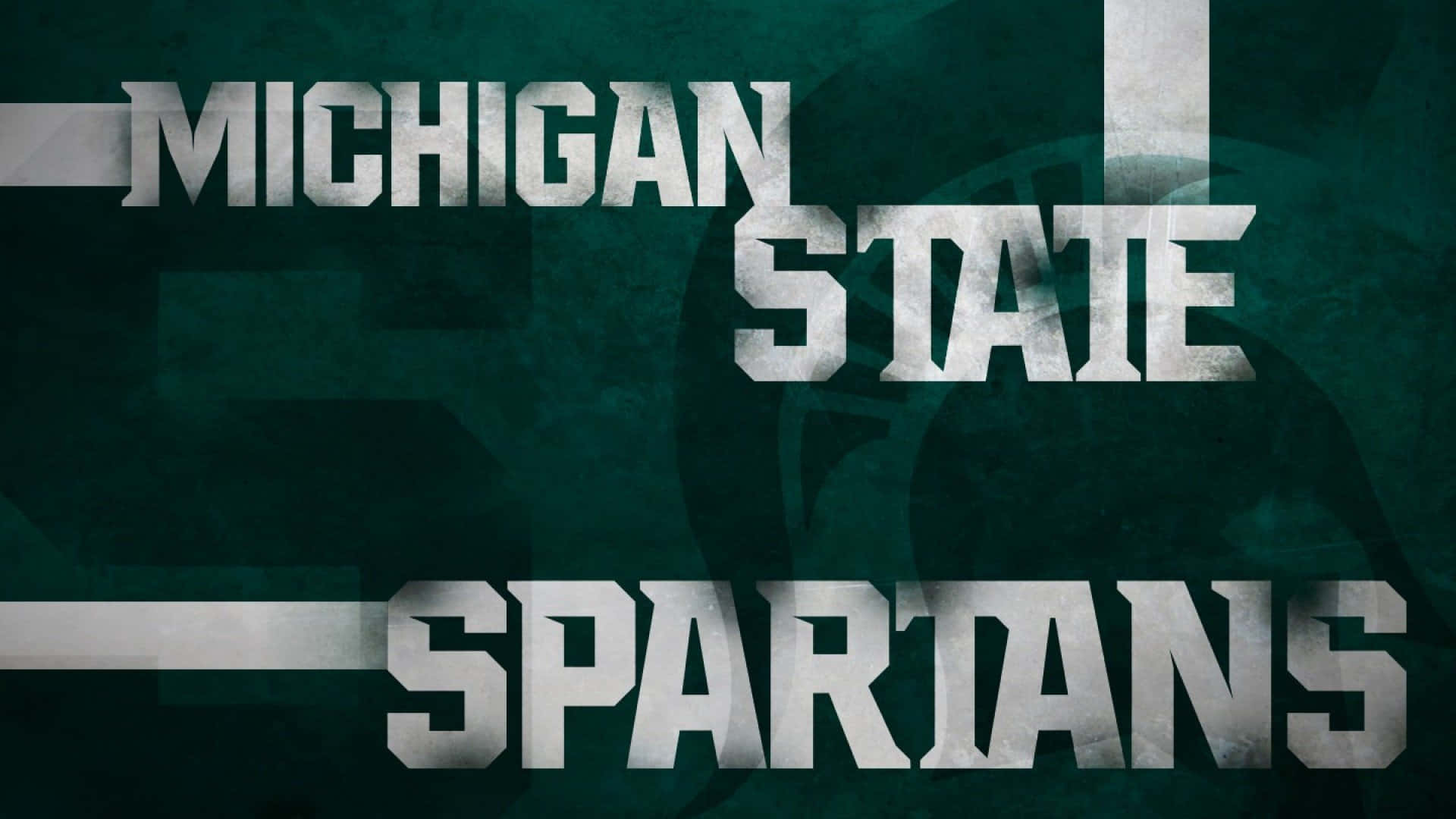 Michiganstate Spartans Text På Grön Bakgrund. Wallpaper